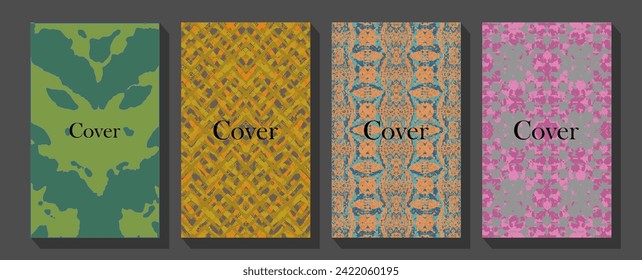 Vector backgrounds for wedding invitations, greeting cards, social media stories, label, corporate identity Template of Old frames. Art Deco Brochure design.
