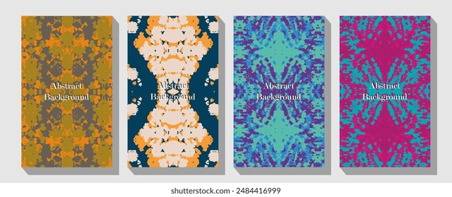 Vector backgrounds for wedding invitations, greeting cards, social media stories, label, corporate identity Trendy covers set. Cool abstract and floral design.