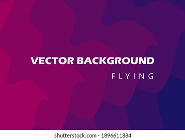 Vector background,symbols are flying with free,vast sky,vector landscape images.