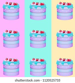 Vector backround cakes tasty bakery food invitation card illustration wallpaper colorful sweet cartoon
