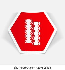 Vector bacon icon. Food icon. Eps10