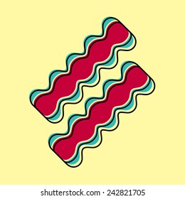 Vector bacon icon. Food icon. Eps10