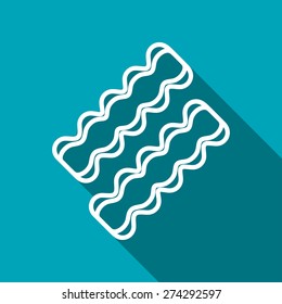 Vector bacon icon. Food icon. Eps10