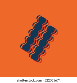 Vector bacon icon. Food icon. Eps10