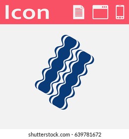 Vector bacon icon. Food icon. Eps10