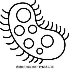 Vector Bacteria Outline Icon Design Stock Vector (Royalty Free ...