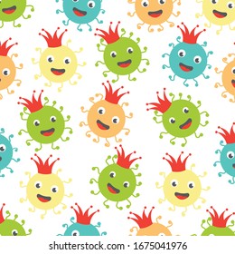 Vector Bacteria and Viruses. Vector illustration of a cartoon character style. Design suitable for use. Health advertisement. Hospital.