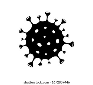 Vector bacterium СoronaVirus 2019-nCoV on a white background. Dangerous Coronavirus Cell in China, Wuhan.