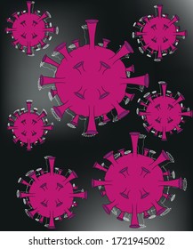 Vector bacterium. Infection bacteria and pandemic virus.