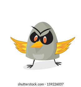 vector bad bird. funny bird character