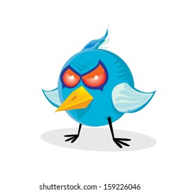vector bad bird. funny bird character