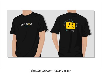 Vector bad mood inspirational lettering quotes t shirt design