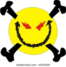 vector of bad smiley
