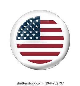 Vektorausweis mit amerikanischer Flagge
