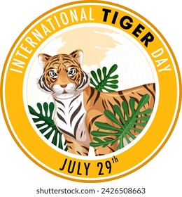 Vector badge for annual wildlife conservation event.