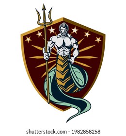 insignia vectorial que representa un tifón mitológico