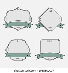 Vector badge  labels and ribbons