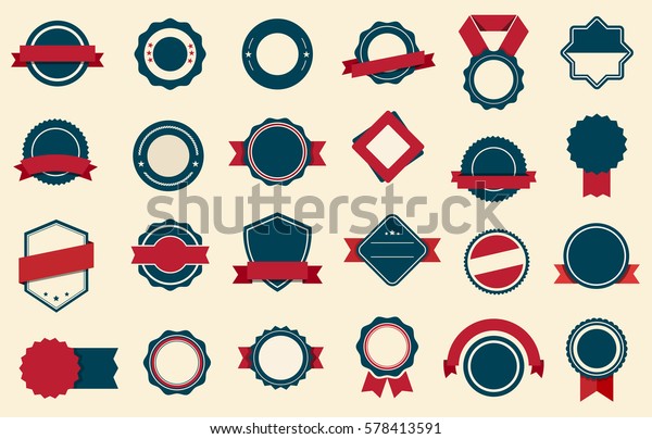 Vector Badge, Labels and\
Ribbons