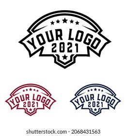 vector badge logo sport and baseball