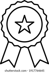 Vector Badge Outline Icon Design
