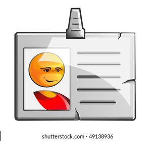 vector badge with the photo