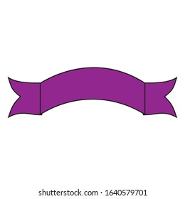 Vector badge of pink ribbon banner on a white background.