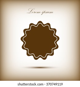 Vector badge with ribbons icon