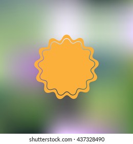 Vector badge with ribbons icon