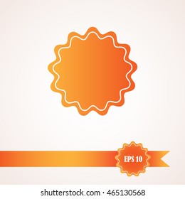 Vector badge with ribbons icon