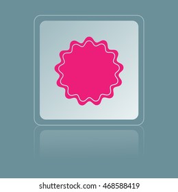 Vector badge with ribbons icon