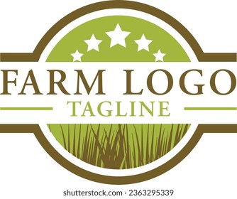 Vector Badge Style Farm Logo Design