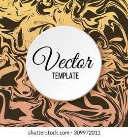 Vector badge template. Marbling background. Marble texture. Marble background. Acrylic stains. Acrylic painting.  Unique handmade marble texture. Vector marble backdrop. Acrylic print. Marble print.