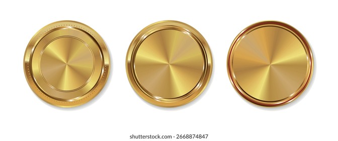 Distintivos vetoriais de conjunto de selo dourado