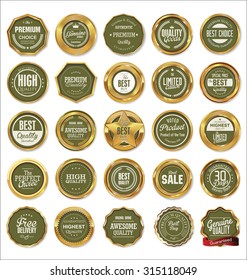 Vector Badges of Golden Set