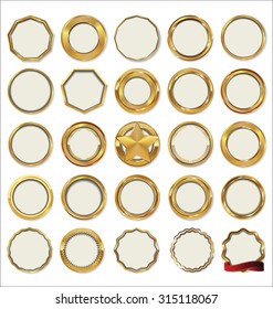 Vector Badges of Golden Set