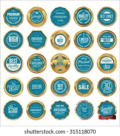 Vector Badges of Golden Set
