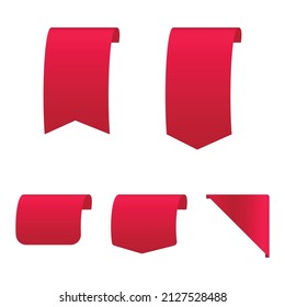 Vector badges and labels. Paper ribbons.