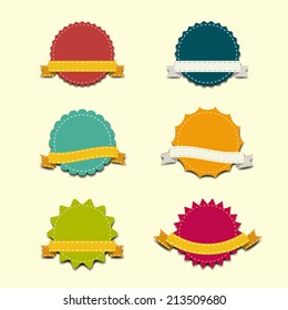 Vector Badges Ribbons