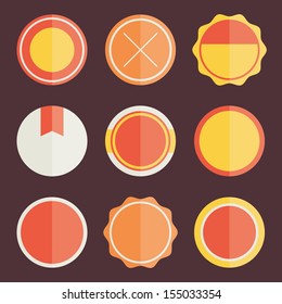 Vector Badges and Stickers Templates Set 2