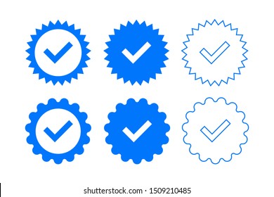 Vector badges of warranty. flat design