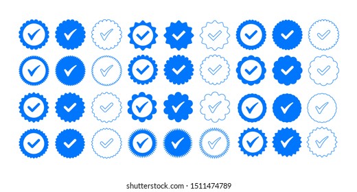 Vector badges of warranty. flat design
