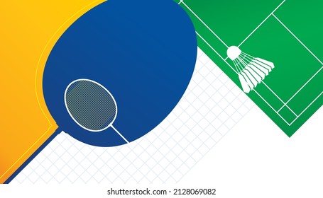 Vector of badminton background. Sports concept