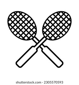 vector badminton icon. flat illustration on white background..eps