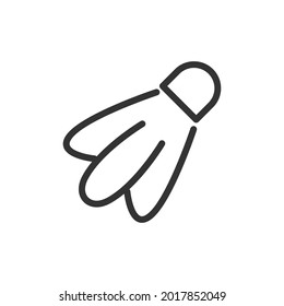 Vector badminton line icon. Symbol in trendy outline style. Vector illustration isolated on a white background. 