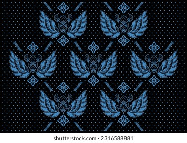 Vector Baduy traditional batik Indonesia Banten etnic culture Background design