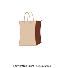 Bolsa de vectores. Tienda marrón de clientes