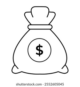 Bolsa de Vector de Dólares
Esquema de la bolsa de dinero
Moneda, dinero, acciones, icono