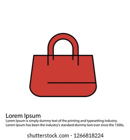 Vector bag iconLine Filled Vector Icon With Perfection Illustration Graphic Design Pictogram And Background Designs
