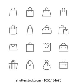 Vector bag icons collection