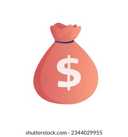 Maqueta vectorial de la plantilla del logotipo del dinero, saco de la ilustración del vector del dinero
